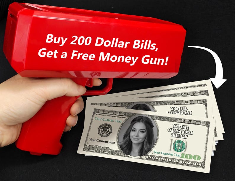 Custom 100 dollar bills for Bachelorette Party, Birthday, Wedding, Bachelor/Custom Fake Money Cash Bills Play/Your Face on Money/Game Money