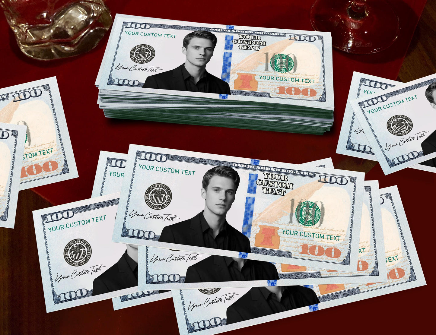 Your Face on Money/Personalized 100 dollar bill Prints/Birthday Money/Party Money/Custom Money/Play Money/Custom Your Face on 100 Dollar