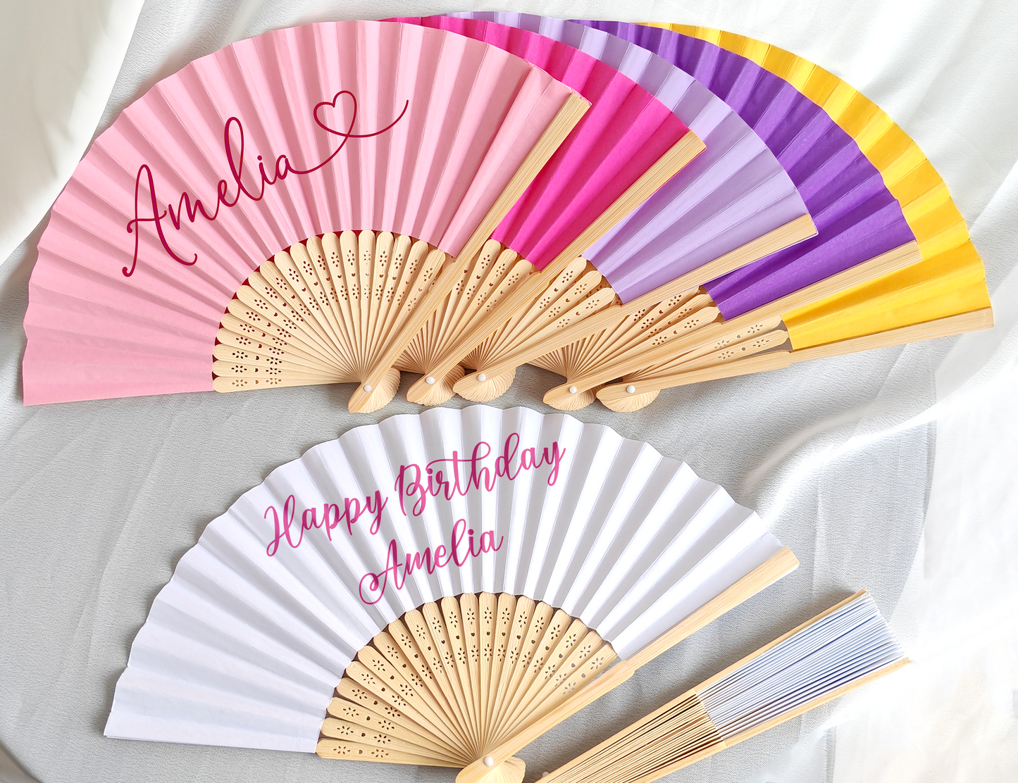 ANY TEXT Hand Paper Foldable Fan/NAME Hand Fan/Custom Folding Fans for Beach Wedding or Party/Holiday, Wedding, Business, Hen Party, Event