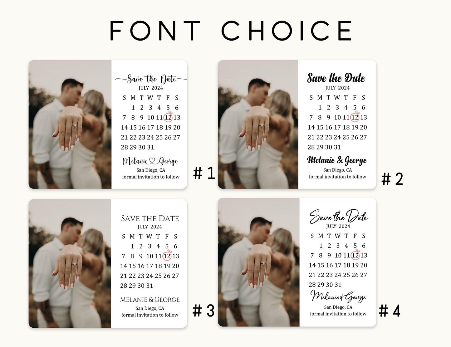 Save the Date Calendar Magnet Photo Magnetized Save the Date Cards Personalized Photo Fridge Magnets Calendar Wedding Announcement Gifts