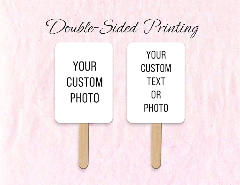 Custom Printed Photo Fans/Personalize with Your Logo or Design/Custom Business Logo Website Promotional Hand Fans/Graduation Fan/Wedding Fan