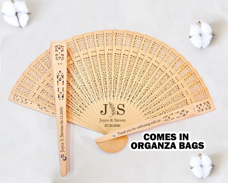 Wedding Hand Fans Personalized Wedding Favors for Guests in Bulk Custom Wedding Fans Personalized Folding Fans for Wedding Party Rustic Gift