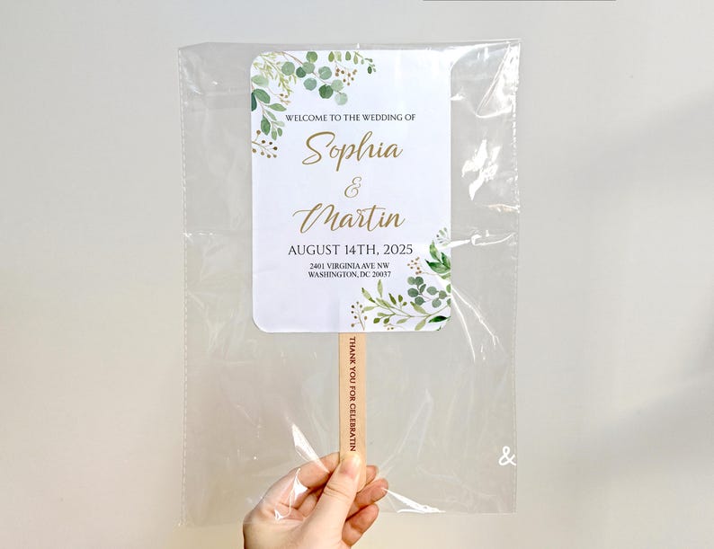 Wedding Program Fans Fully-Assembled/Sage Green Wedding Timeline Program Fan/Ceremony Wedding Fans/Fans for Ceremony/Fans for Wedding Day
