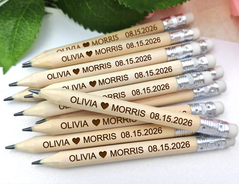 Pencil Us In Save The Date Cards/Personalised Wedding Invitations/Minimalist Save The Date/Thank You Gifts/Wedding Favors For Guests in Bulk
