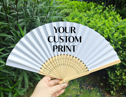 Custom Folding Hand Fan with Name, Logo or Quote/Custom Fan Printing/Bachelorette Party Favor/Birthday Party Gift/Custom Bridesmaid Favor