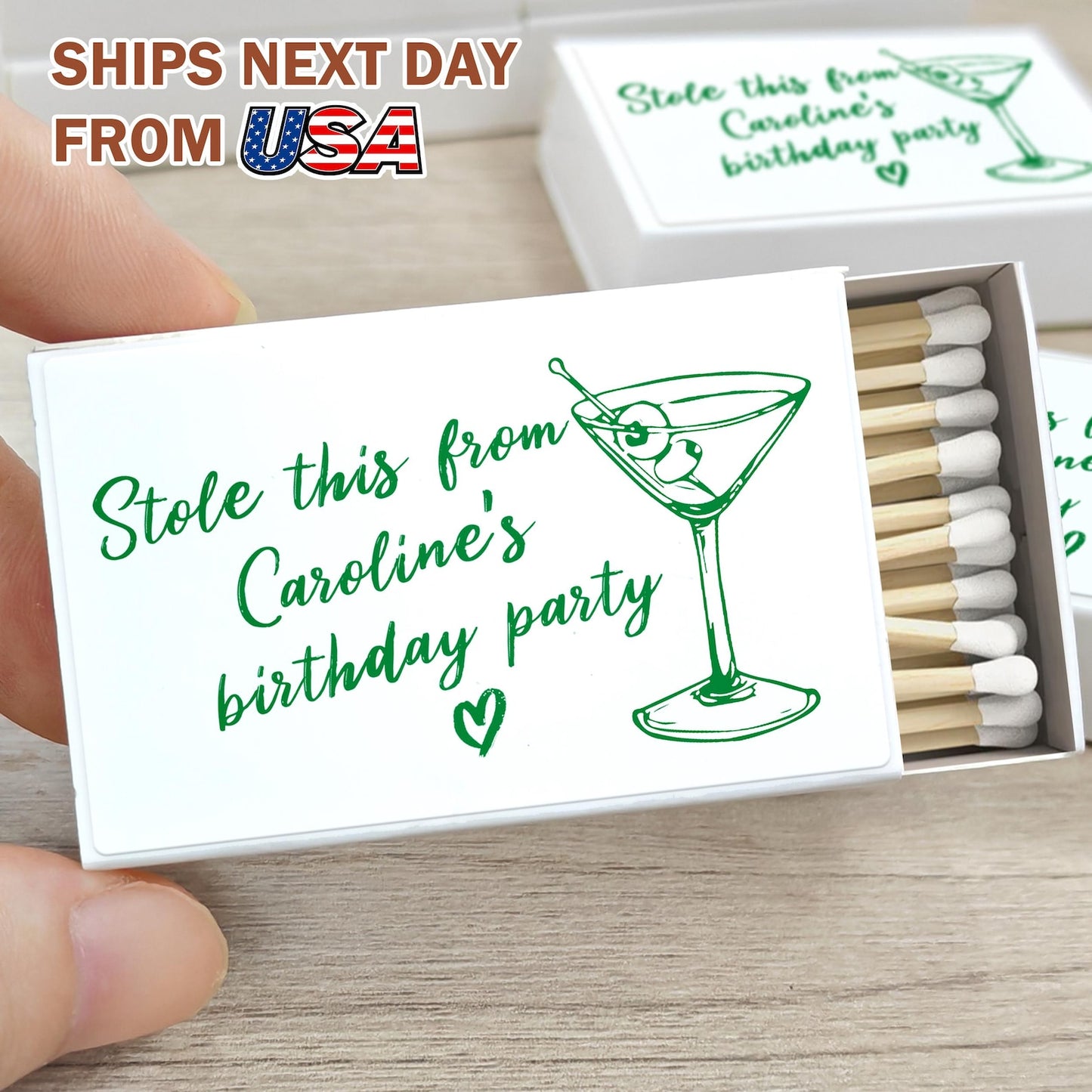 BULK Custom Match Boxes/I Stole This From Matches/Party Favor/Matchbooks for Wedding, Birthday, House Warming, Apartment Use, Business Promo