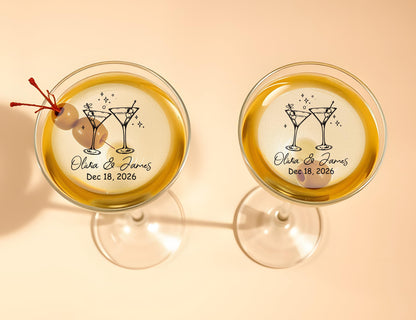 Edible Cocktail Toppers/Wedding Party Favors/Personalize Wedding/Birthday/Special Events/Edible Drink Toppers/Monogram Cocktail Garnishes