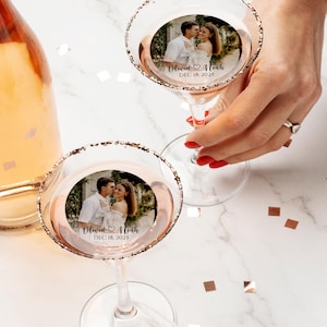 Personalized Edible Photo Wedding Drink Toppers/Custom Drink Toppers/Portrait Edible Toppers/Save The Date/Engagement/Wedding Party Decor
