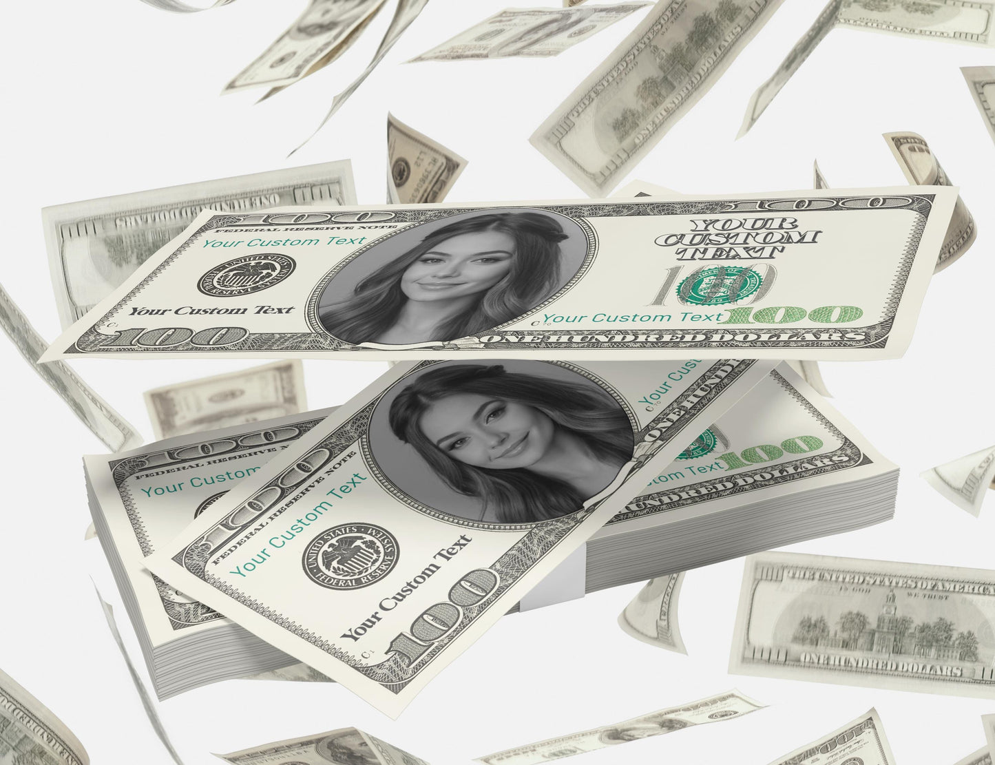 Custom 100 dollar bills for Bachelorette Party, Birthday, Wedding, Bachelor/Custom Fake Money Cash Bills Play/Your Face on Money/Game Money