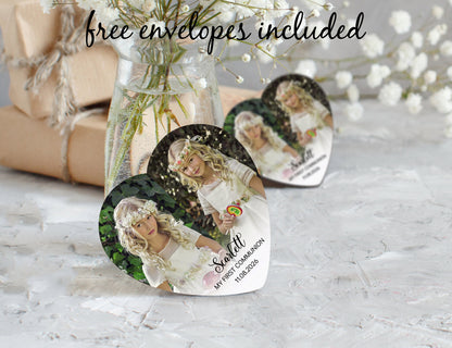 Baptism Magnet Favors for Guest/First Communion Gifts/Baptism Photo Magnets/Customizable Christening Favors/Baptism Favors/Favor De Bautizo