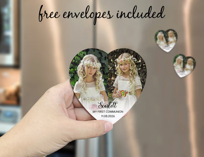 Baptism Magnet Favors for Guest/First Communion Gifts/Baptism Photo Magnets/Customizable Christening Favors/Baptism Favors/Favor De Bautizo