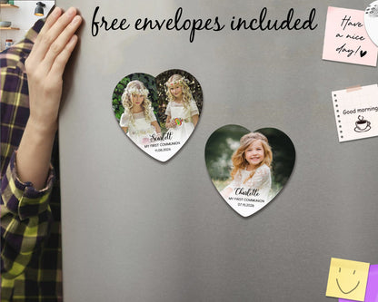 Baptism Magnet Favors for Guest/First Communion Gifts/Baptism Photo Magnets/Customizable Christening Favors/Baptism Favors/Favor De Bautizo