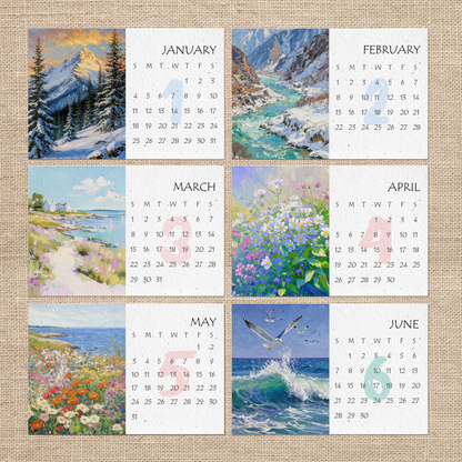 2026 Plantable Wildflower Seed Paper Calendar – Eco-Friendly & Sustainable Gift Idea