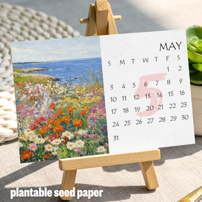 2026 Plantable Wildflower Seed Paper Calendar – Eco-Friendly & Sustainable Gift Idea
