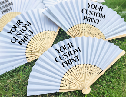 Custom Folding Hand Fan with Name, Logo or Quote/Custom Fan Printing/Bachelorette Party Favor/Birthday Party Gift/Custom Bridesmaid Favor