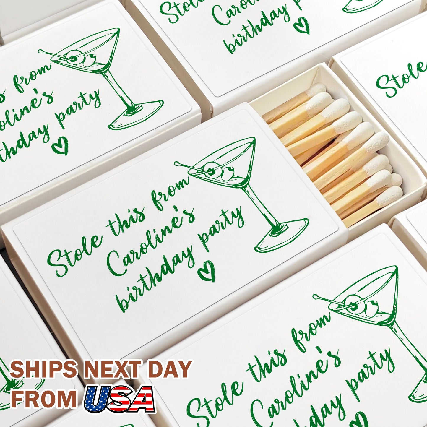 BULK Custom Match Boxes/I Stole This From Matches/Party Favor/Matchbooks for Wedding, Birthday, House Warming, Apartment Use, Business Promo