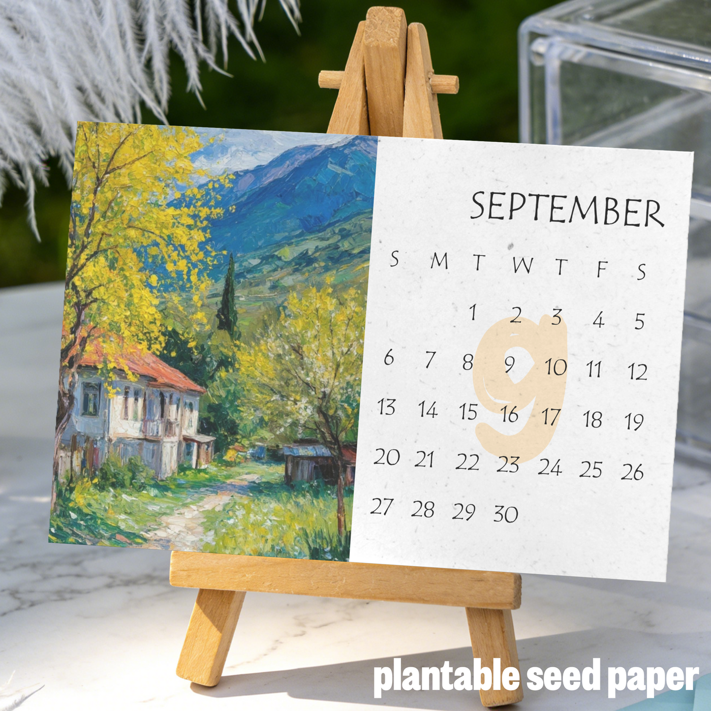 2026 Plantable Wildflower Seed Paper Calendar – Eco-Friendly & Sustainable Gift Idea