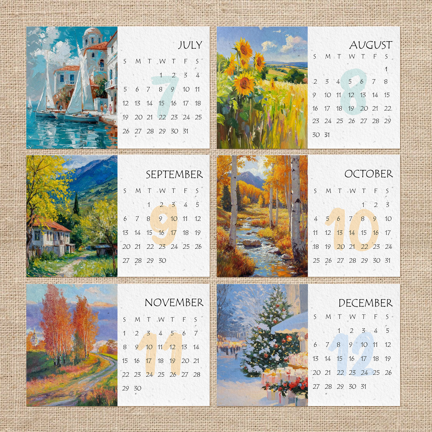 2026 Plantable Wildflower Seed Paper Calendar – Eco-Friendly & Sustainable Gift Idea