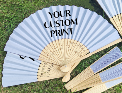 Custom Folding Hand Fan with Name, Logo or Quote/Custom Fan Printing/Bachelorette Party Favor/Birthday Party Gift/Custom Bridesmaid Favor