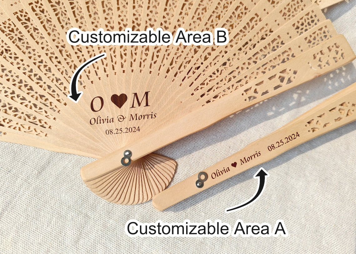 Personalized Wedding Fan Favors, Wedding Folding Fans, Wedding Ceremony Fans, Rustic Favor Hand Fan, Ceremony Favor for Guest, Custom Party Fans
