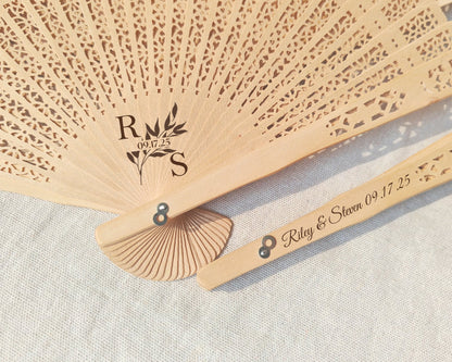 Personalized Wedding Fan Favors, Wedding Folding Fans, Wedding Ceremony Fans, Rustic Favor Hand Fan, Ceremony Favor for Guest, Custom Party Fans