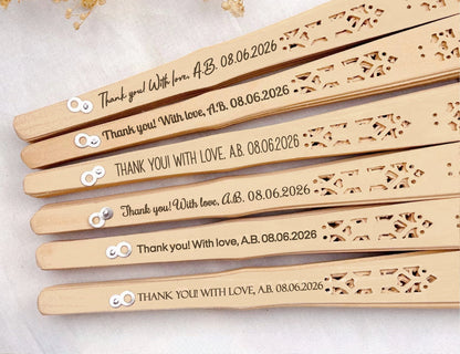 Personalized Wedding Fan Favors, Wedding Folding Fans, Wedding Ceremony Fans, Rustic Favor Hand Fan, Ceremony Favor for Guest, Custom Party Fans