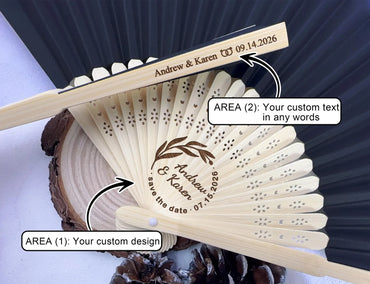 Custom Engraved Sandalwood Fans In Bulk/Personalized Wedding Hand Fans/Wedding Favour Fans for Guests/Bridesmaid Gifts/Custom Party Favours