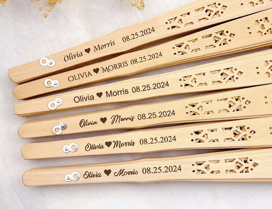 Wedding Rustic Sandalwood Fans Favors Personalized Hand Fans Bridal Bachelorette Party Favors Beach Gifts for Guests Beach Wedding Favors