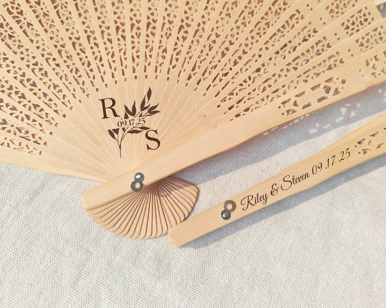 Personalized Wedding Fan Favors/Wedding Folding Fans/Wedding Ceremony Fans/Rustic Favor Hand Fan/Ceremony Favor for Guest/Custom Party Fans