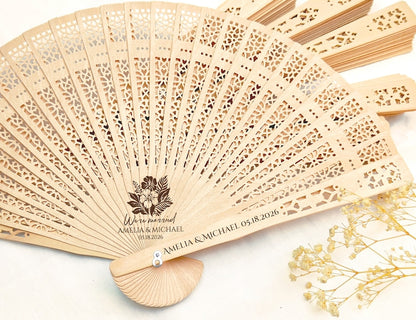 Tropical Palm Wedding Fans Custom Beach Wedding Favors Hawaii Florida Mexico Punta Cana Dominican Republic Puerto Rico Wedding Ceremony Fans