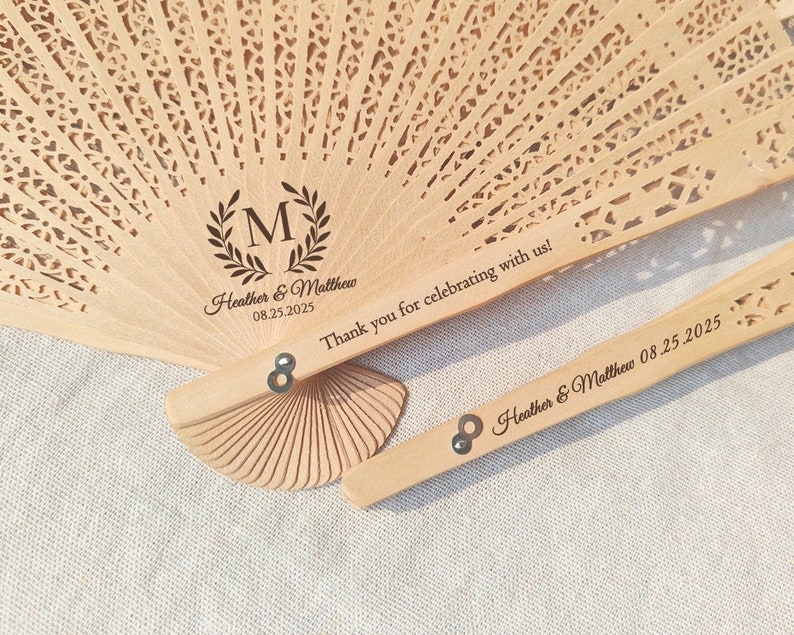 Personalized Wedding Fan Favors/Wedding Folding Fans/Wedding Ceremony Fans/Rustic Favor Hand Fan/Ceremony Favor for Guest/Custom Party Fans