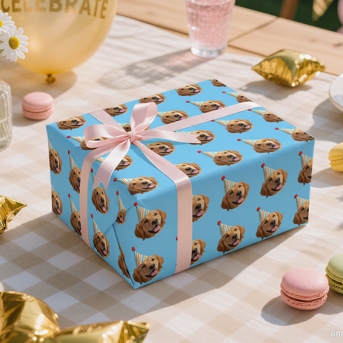 Personalized Photo Wrapping Paper/Funny Gift for Boyfriend/ Custom Face Print Gift Wrapping Paper/Custom Photo Birthday Wrapping Paper