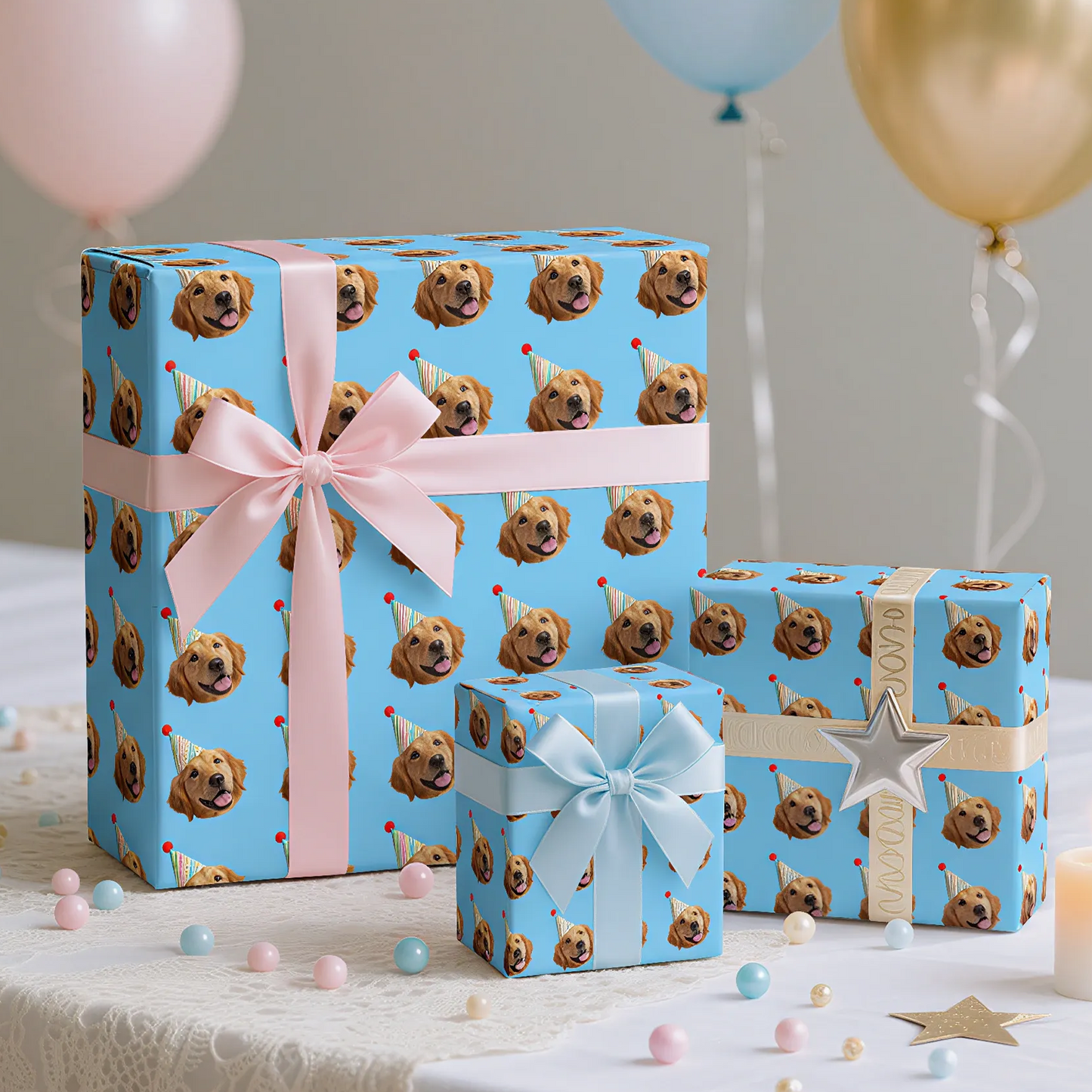 Personalized Photo Wrapping Paper/Funny Gift for Boyfriend/ Custom Face Print Gift Wrapping Paper/Custom Photo Birthday Wrapping Paper